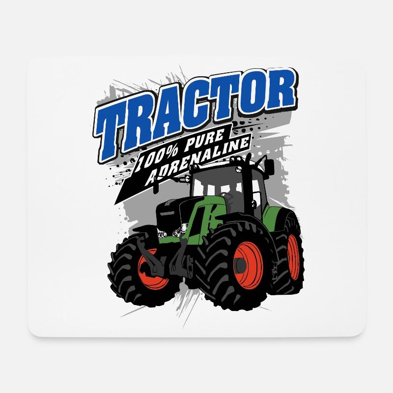 Traktor - Schlepper - Landwirt - Bauer - Mousepad (Querformat) - Weiß