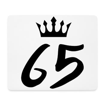 65 Number crown - Mouse Pad (horizontal) - white - Front