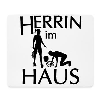 Frau die Herrin im Haus - Mousepad (Querformat) - Weiß - Vorne