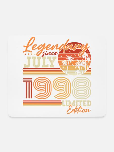 Juli 1998 Jahrgang Geburtstag Vintage Geschenk - Mousepad (Querformat) - Weiß