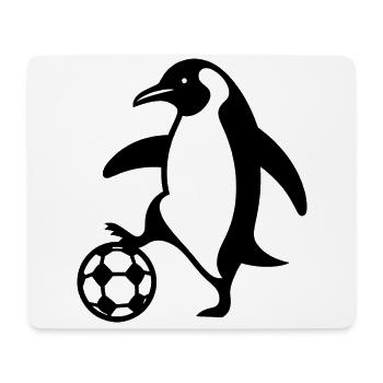 Pinguin Fußball Silhouette Minimalistischer Fußbal - Mousepad (Querformat) - Weiß - Vorne