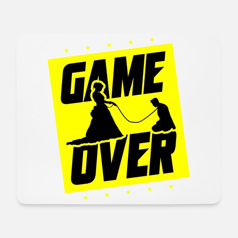Hochzeit Game Over Junggesellenabschied - Mousepad (Querformat) - Weiß