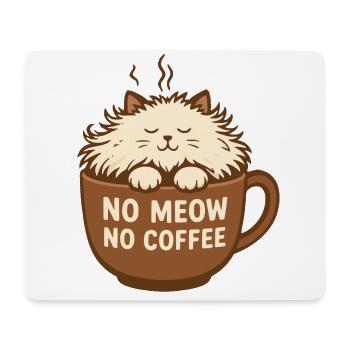 No Meow no Coffee - Mouse Pad (horizontal) - white - Front