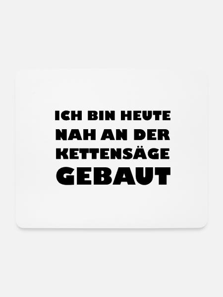 Kettensäge gebaut - Mousepad (Querformat) - Weiß