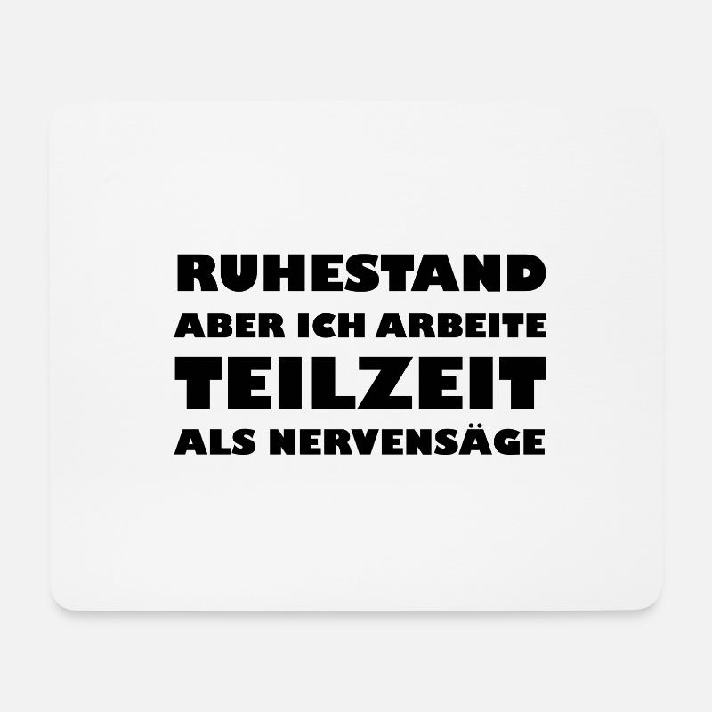 Teilzeit Ruhestand - Mousepad (Querformat) - Weiß