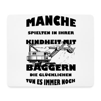 Excavator driver Excavators Childhood Construction worker Gift - Mouse Pad (horizontal) - white - Front