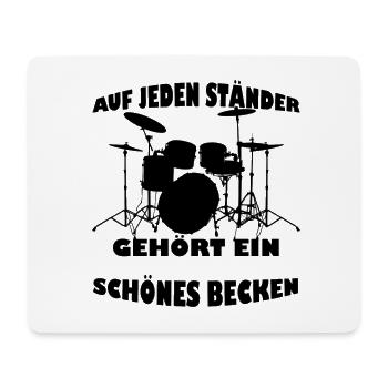 Batterie batteur musicien blague Drôle cadeau - Tapis de souris (format paysage) - blanc - Devant