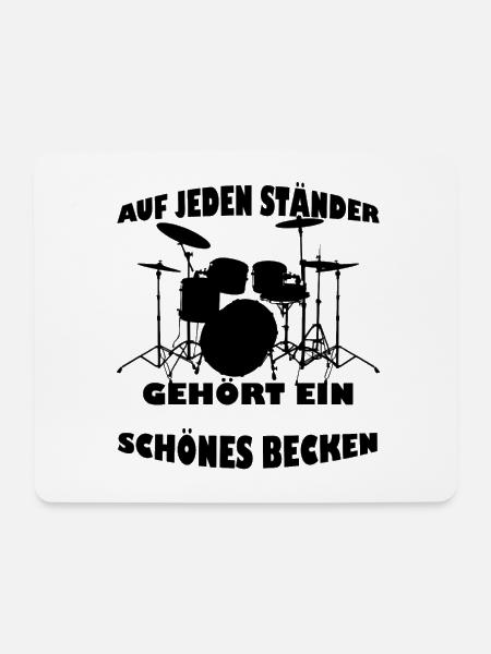 Schlagzeug Drummer Musiker Witz Lustig Geschenk - Mousepad (Querformat) - Weiß