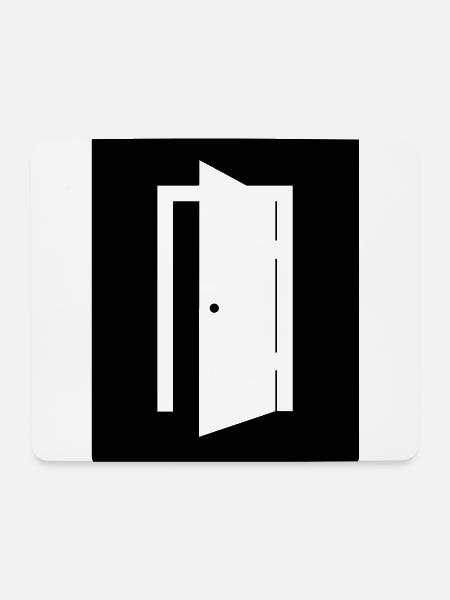 Tür - Mousepad (Querformat) - Weiß