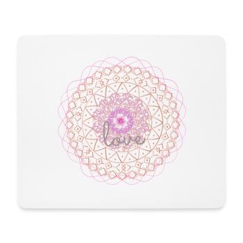 Amour de mandala - Tapis de souris (format paysage) - blanc - Devant