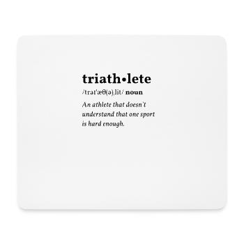 Triathlete (Triathlete * in) Clean Edition - Tapis de souris (format paysage) - blanc - Devant