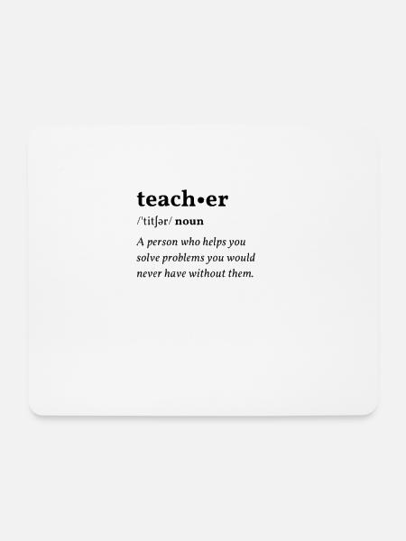 Teacher (Lehrer) Clean Edition - Mousepad (Querformat) - Weiß