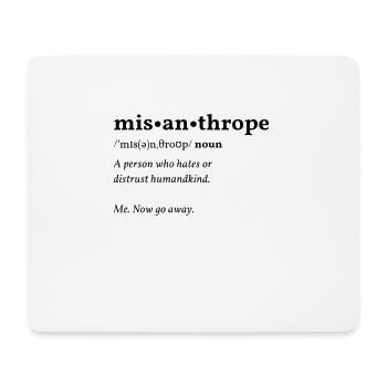 Misanthrope (Misanthrope) Clean Edition - Mouse Pad (horizontal) - white - Front