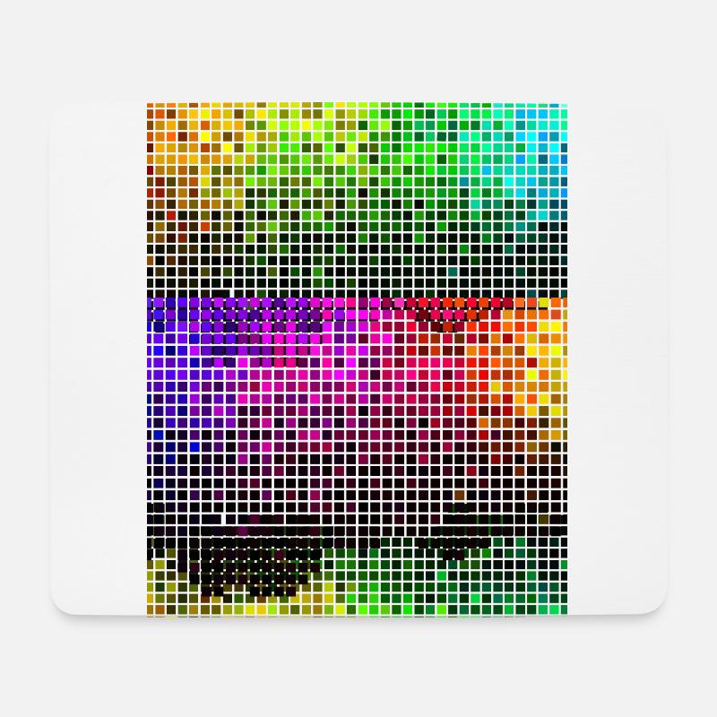 Buntes Mosaik Discokugel Design - Mousepad (Querformat) - Weiß