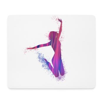 sauter, danse, danseur, graffiti, rose, rose - Tapis de souris (format paysage) - blanc - Devant