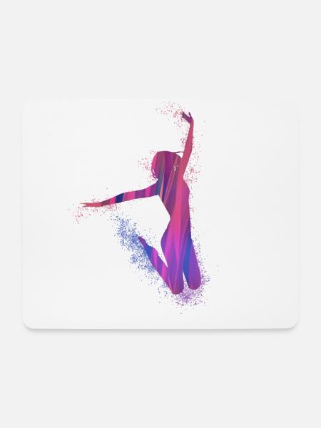 sprung,tanz,tänzerin,graffiti,pink,rosa - Mousepad (Querformat) - Weiß