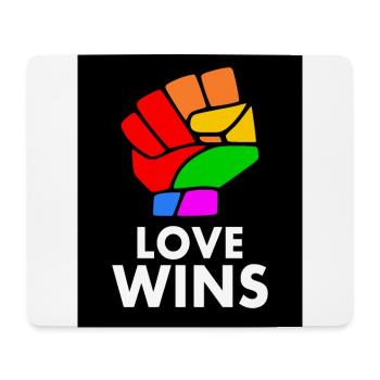 Love wins - Mousepad (Querformat) - Weiß - Vorne