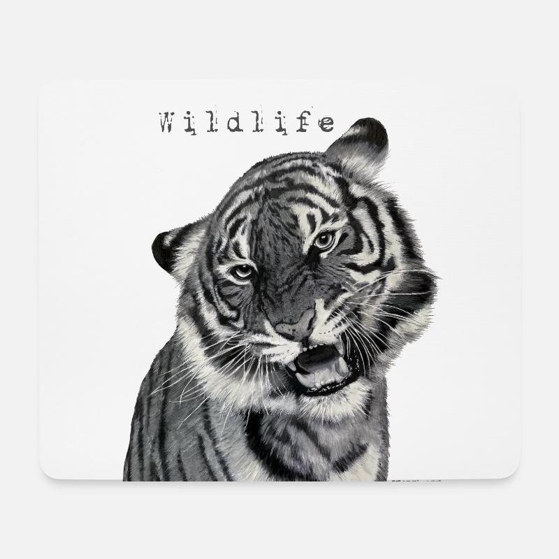 Tiger - Mouse Pad (horizontal) - white