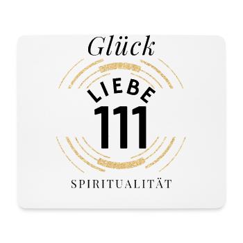 Engelszahlen 111 Nummerologie Geschenkidee - Mousepad (Querformat) - Weiß - Vorne