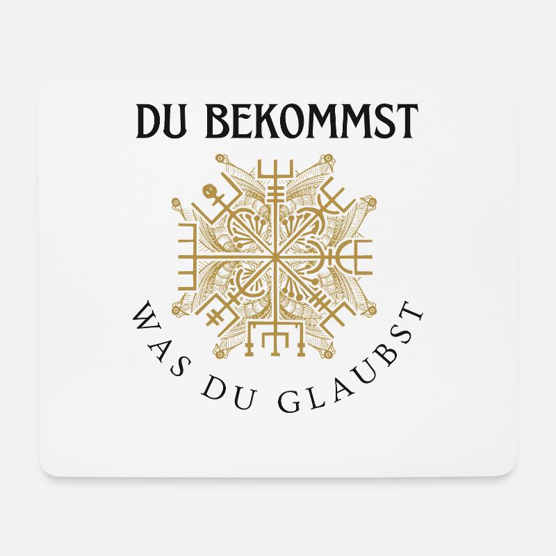 Wegweiser RUNEN viking CELTIC - VEGVISIR - Mousepad (Querformat) - Weiß