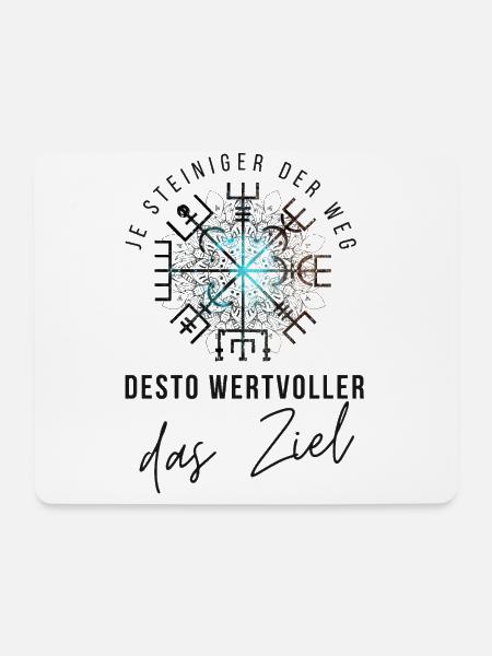 Wegweiser RUNEN - VEGVISIR - Mousepad (Querformat) - Weiß