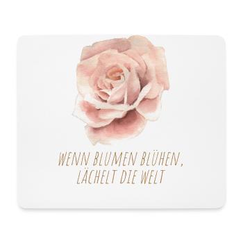 Blumen Garten Gärtner Blumenstrauß BLUMENLIEBE - Mousepad (Querformat) - Weiß - Vorne