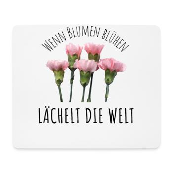 Blumen Garten Gärtner Blumenstrauß BLUMENLIEBE - Mousepad (Querformat) - Weiß - Vorne