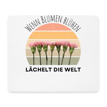 Blumen Garten Gärtner Blumenstrauß BLUMENLIEBE - Mousepad (Querformat) - Weiß - Vorne