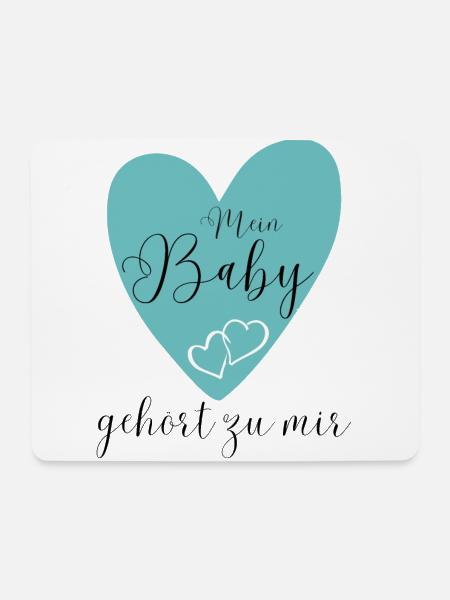 MEIN BABY gehört zu mir - Mousepad (Querformat) - Weiß