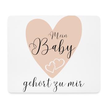 MEIN BABY gehört zu mir - Mousepad (Querformat) - Weiß - Vorne