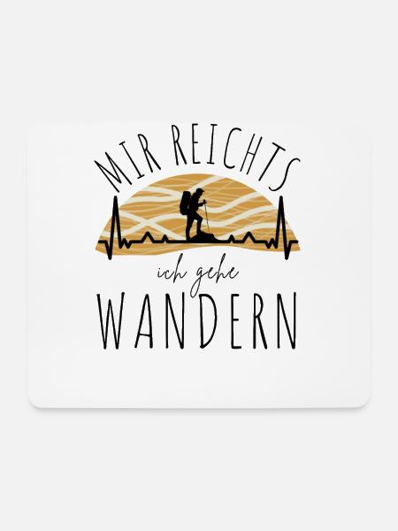 WANDERN Berge Bergsteigen WANDERWEG - Mousepad (Querformat) - Weiß