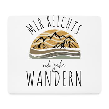 WANDERN Berge Bergsteigen WANDERWEG - Mousepad (Querformat) - Weiß - Vorne