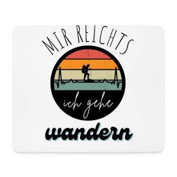 WANDERN Berge Bergsteigen WANDERWEG - Mousepad (Querformat) - Weiß - Vorne