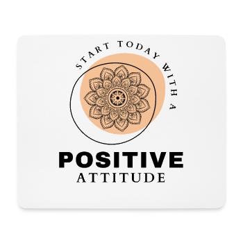 POSITIVE ATTITUDE MINDSET Motivation - Mouse Pad (horizontal) - white - Front