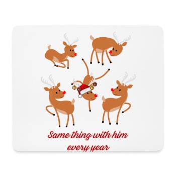 Crazy rendeer - Mouse Pad (horizontal) - white - Front