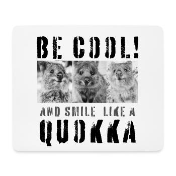 Soyez cool et souriez comme un Quokka - Tapis de souris (format paysage) - blanc - Devant