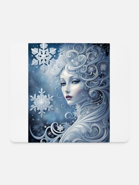 Cold beauty - Mouse Pad (horizontal) - white