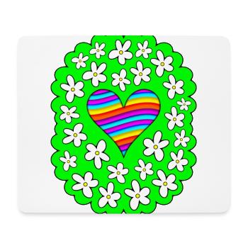 Love And Flowers - Mouse Pad (horizontal) - white - Front