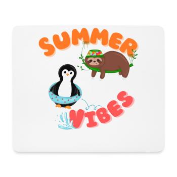 Summer Vibes - Mousepad (Querformat) - Weiß - Vorne