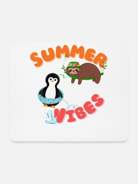 Summer Vibes - Mousepad (Querformat) - Weiß