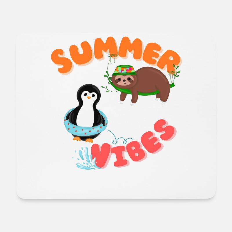 Summer Vibes - Mousepad (Querformat) - Weiß