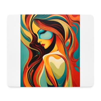 A beautiful abstract portrait - Mouse Pad (horizontal) - white - Front