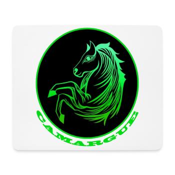Cheval de Camargue vert fluo - Tapis de souris (format paysage) - blanc - Devant