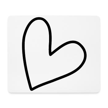 Schlichtes Herz Symbol - Mousepad (Querformat) - Weiß - Vorne