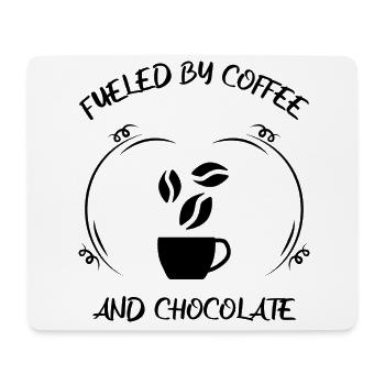 Kaffee Espresso Käffchen & Schokolade - Mousepad (Querformat) - Weiß - Vorne