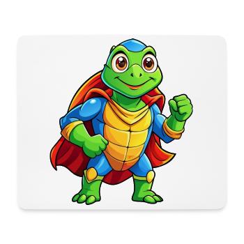 Tortue super-héroïne méga mignonne - Tapis de souris (format paysage) - blanc - Devant