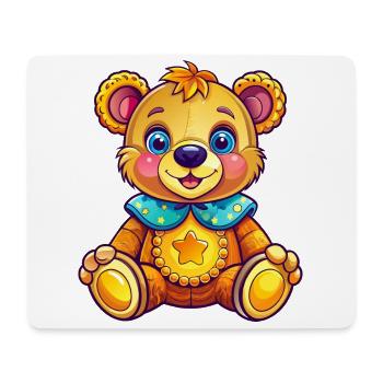 Mignon nounours - Tapis de souris (format paysage) - blanc - Devant