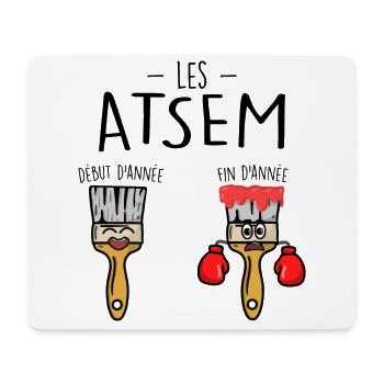 ATSEM at the beginning and end of the year - Mouse Pad (horizontal) - white - Front