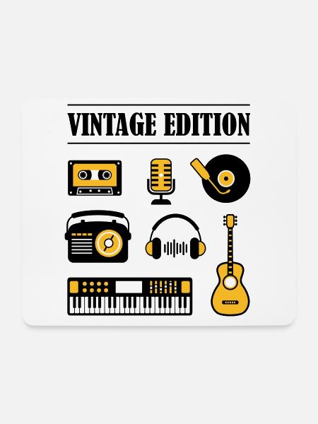 Vintage Edition Musik - Mousepad (Querformat) - Weiß