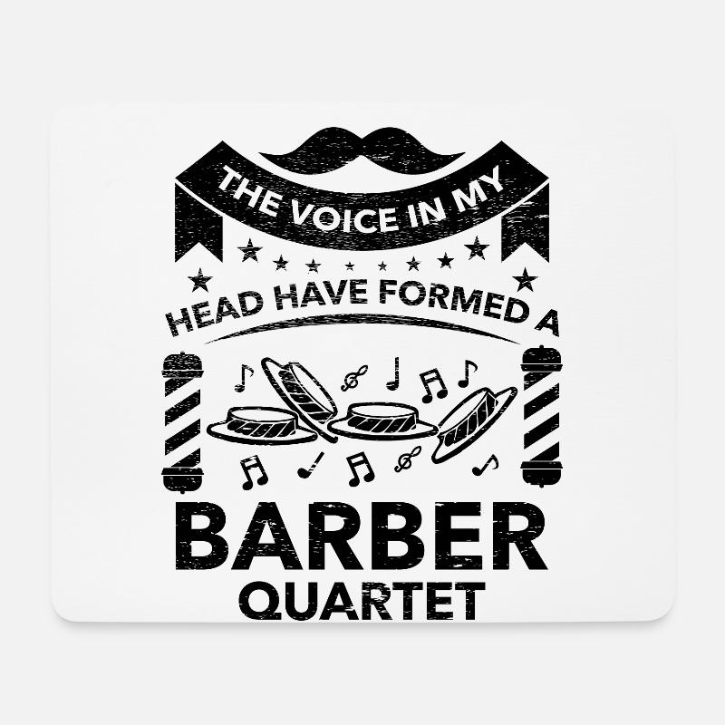 Funny Barbershop Quartet - Mousepad (Querformat) - Weiß